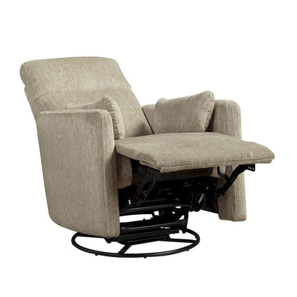 Homelegance  - Tinley Swivel Glider Reclining Chair in Brown - 9555BRW-1SW  view 7
