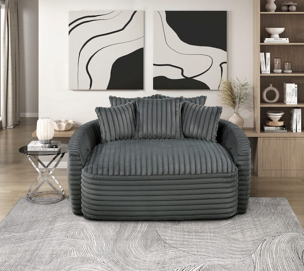 Homelegance  - Tomball Oversized Chaise Lounge in Dark gray - 9539DGY-5x  view 3