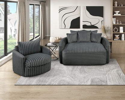 Homelegance  - Tomball Oversized Chaise Lounge in Dark gray - 9539DGY-5x  view 7