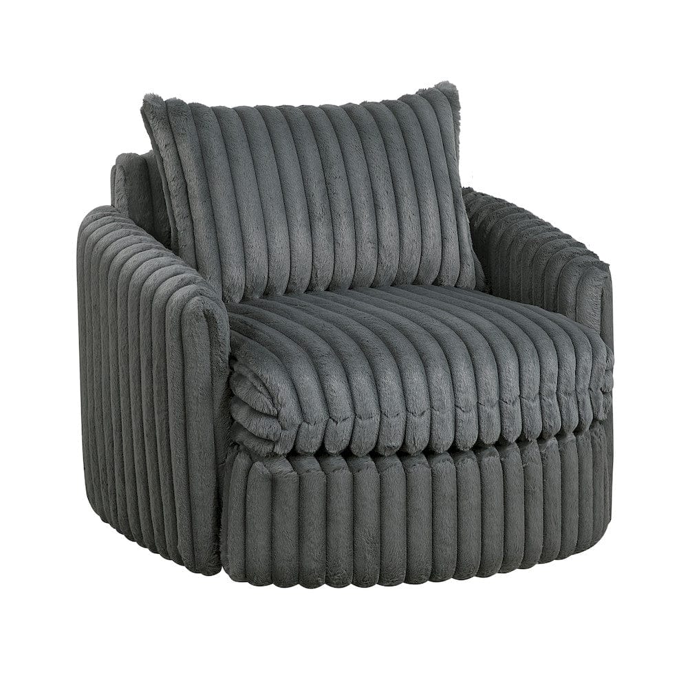Homelegance  - Tomball Swivel Chair in Dark gray - 9539DGY-1SW  view 2