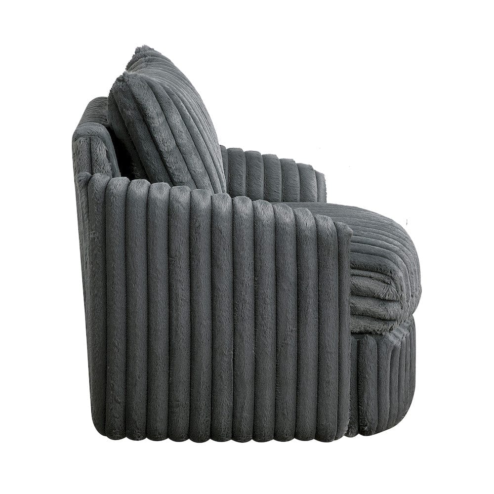 Homelegance  - Tomball Swivel Chair in Dark gray - 9539DGY-1SW  view 3