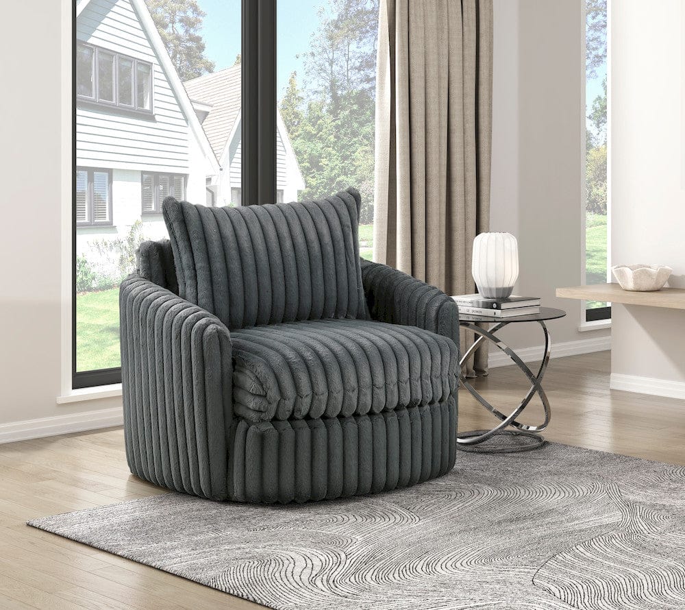 Homelegance  - Tomball Swivel Chair in Dark gray - 9539DGY-1SW  view 10