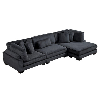 Homelegance  - Traverse 3-Piece Modular Sectional W/ Reversible Chaise - 8555BKxCRACVC  view 5