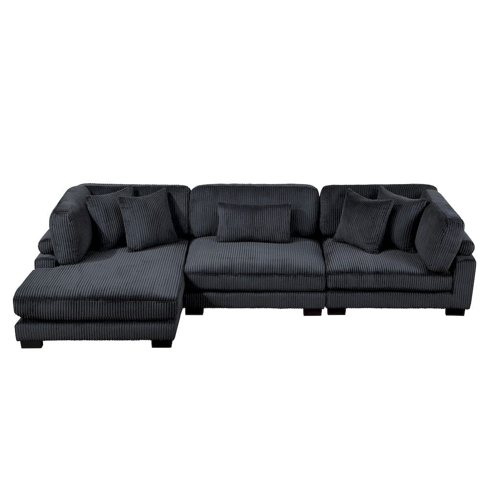 Homelegance  - Traverse 3-Piece Modular Sectional W/ Reversible Chaise - 8555BKxCRACVC  view 7