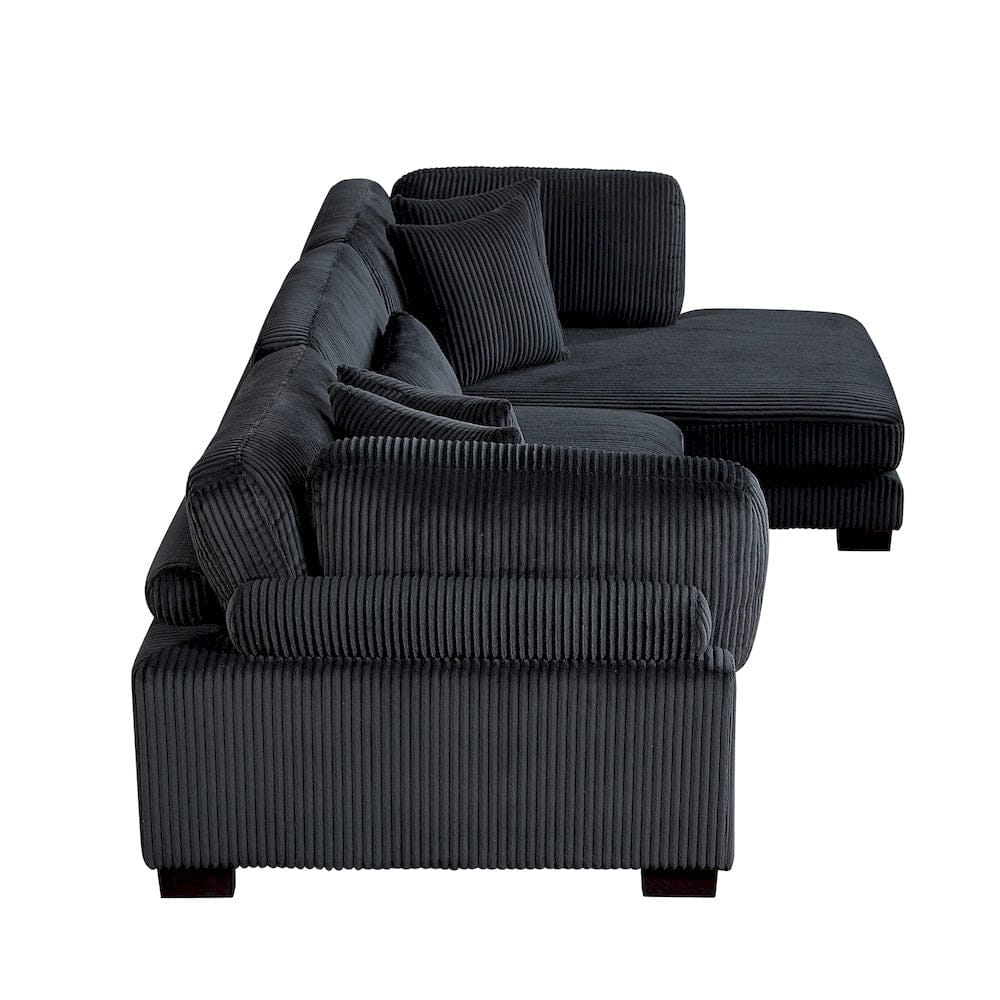 Homelegance  - Traverse 3-Piece Modular Sectional W/ Reversible Chaise - 8555BKxCRACVC  view 8