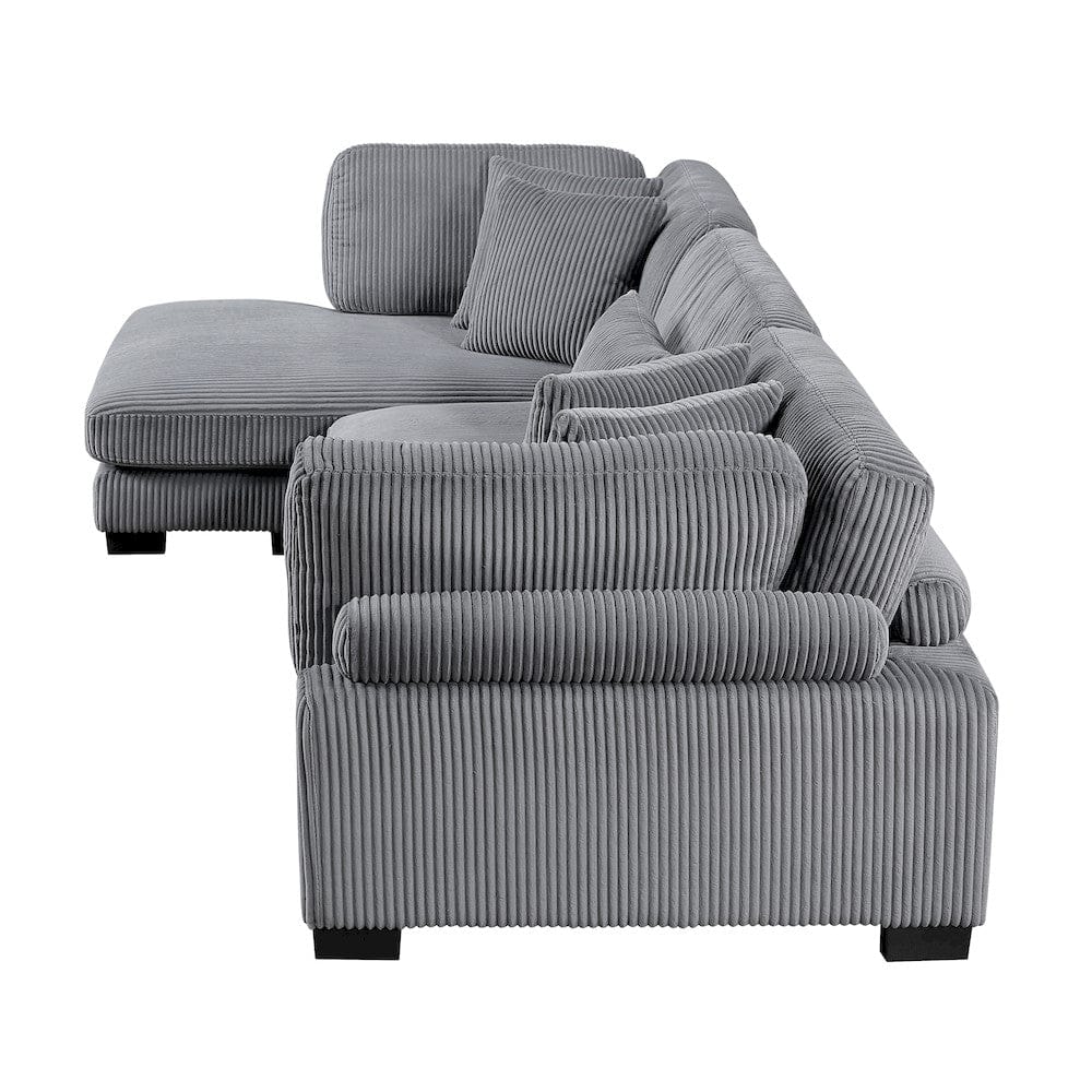 Homelegance  - Traverse 3-Piece Modular Sectional W/ Reversible Chaise - 8555GYxCRACVC  view 2