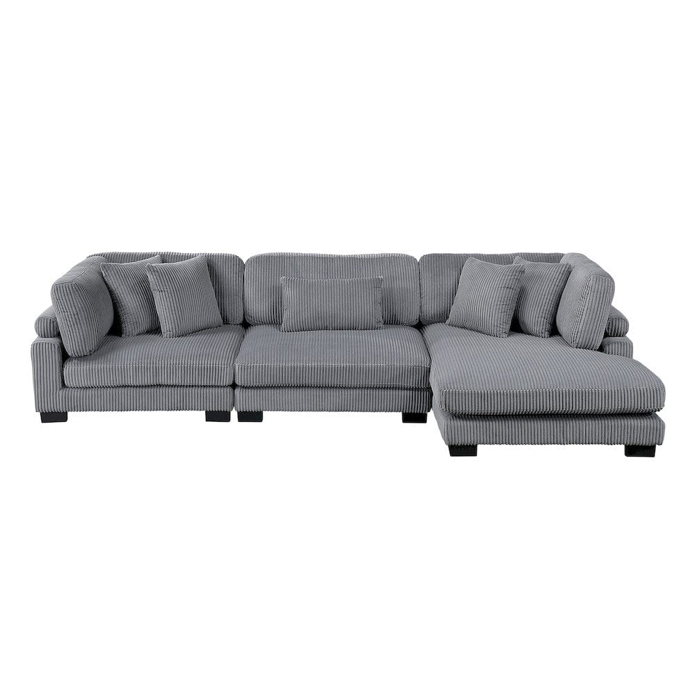 Homelegance  - Traverse 3-Piece Modular Sectional W/ Reversible Chaise - 8555GYxCRACVC  view 12
