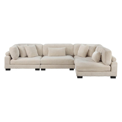 Homelegance  - Traverse 4-Piece Modular Sectional in Beige - 8555BEx4SC  view 1