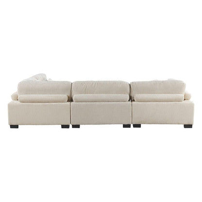 Homelegance  - Traverse 4-Piece Modular Sectional in Beige - 8555BEx4SC  view 6