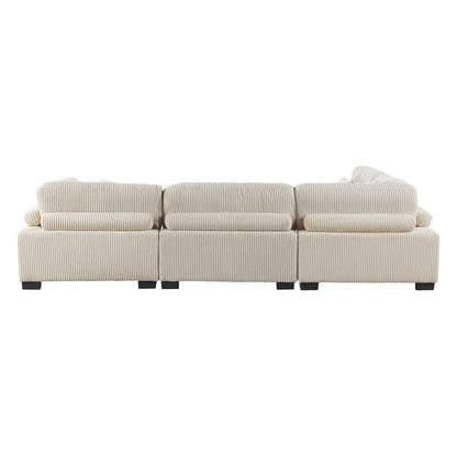 Homelegance  - Traverse 4-Piece Modular Sectional in Beige - 8555BEx4SC  view 7
