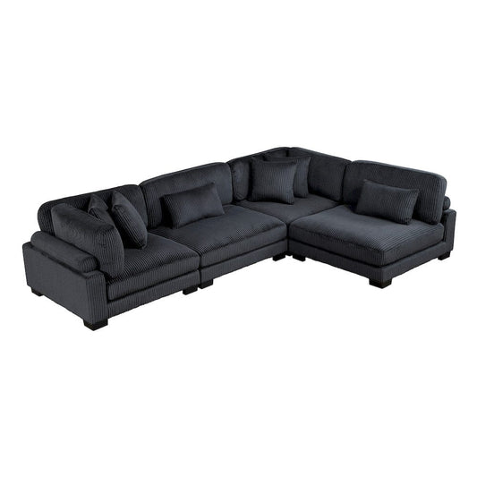 Homelegance  - Traverse 4-Piece Modular Sectional in Black - 8555BKx4SC  view 1
