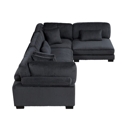 Homelegance  - Traverse 4-Piece Modular Sectional in Black - 8555BKx4SC  view 12