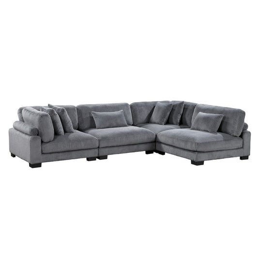 Homelegance  - Traverse 4-Piece Modular Sectional in Gray - 8555GYx4SC  view 1