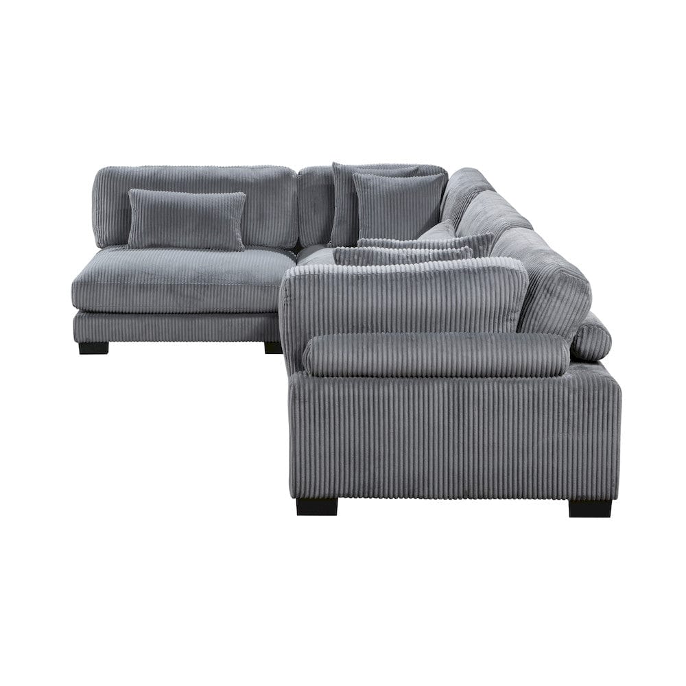 Homelegance  - Traverse 4-Piece Modular Sectional in Gray - 8555GYx4SC  view 5