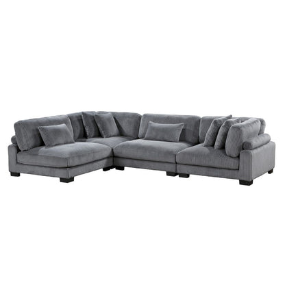 Homelegance  - Traverse 4-Piece Modular Sectional in Gray - 8555GYx4SC  view 6