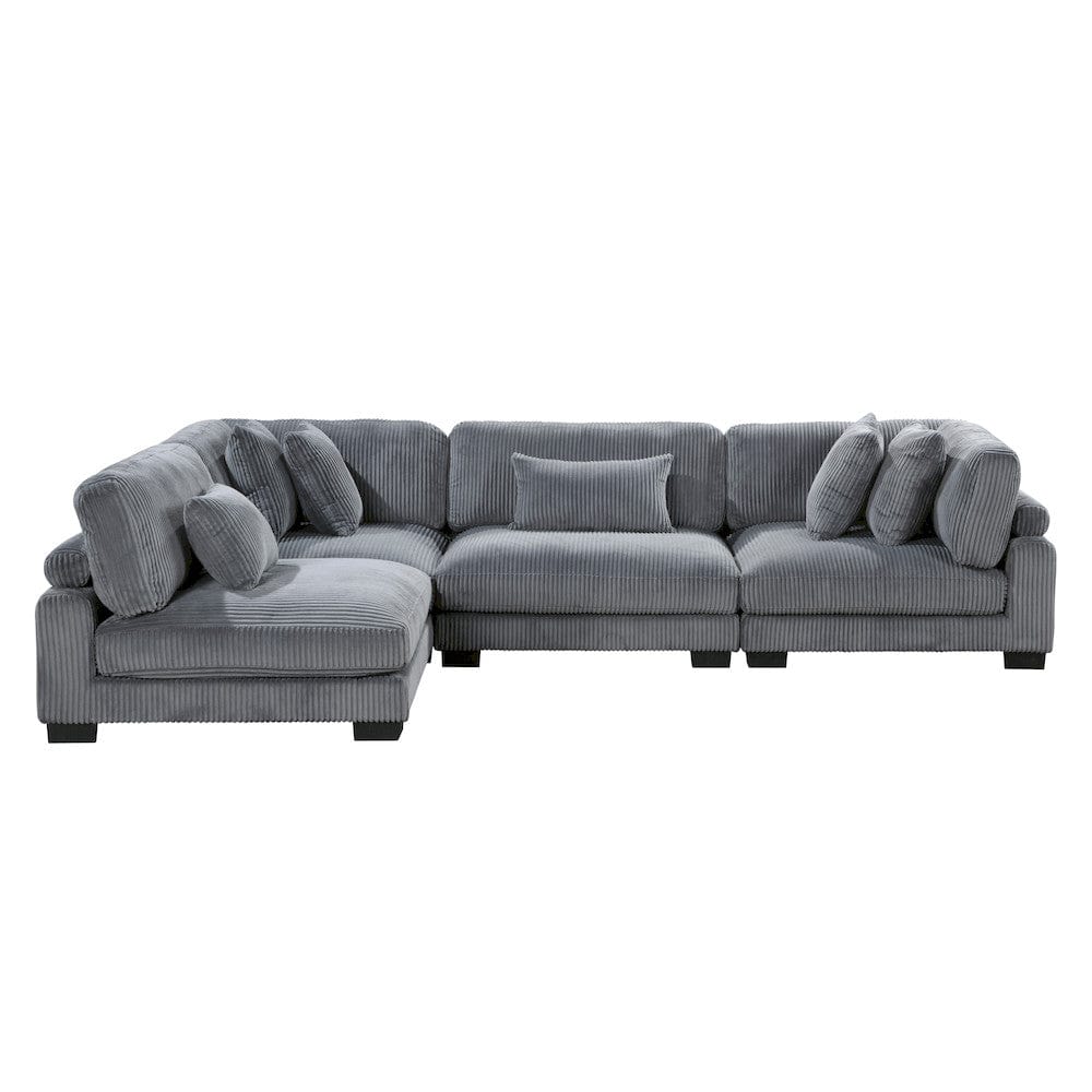 Homelegance  - Traverse 4-Piece Modular Sectional in Gray - 8555GYx4SC  view 7