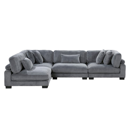 Homelegance  - Traverse 4-Piece Modular Sectional in Gray - 8555GYx4SC  view 7