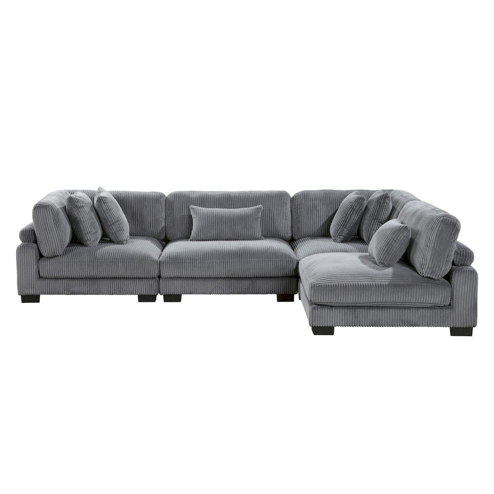 Homelegance  - Traverse 4-Piece Modular Sectional in Gray - 8555GYx4SC  view 8