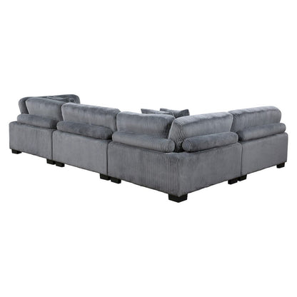 Homelegance  - Traverse 4-Piece Modular Sectional in Gray - 8555GYx4SC  view 9