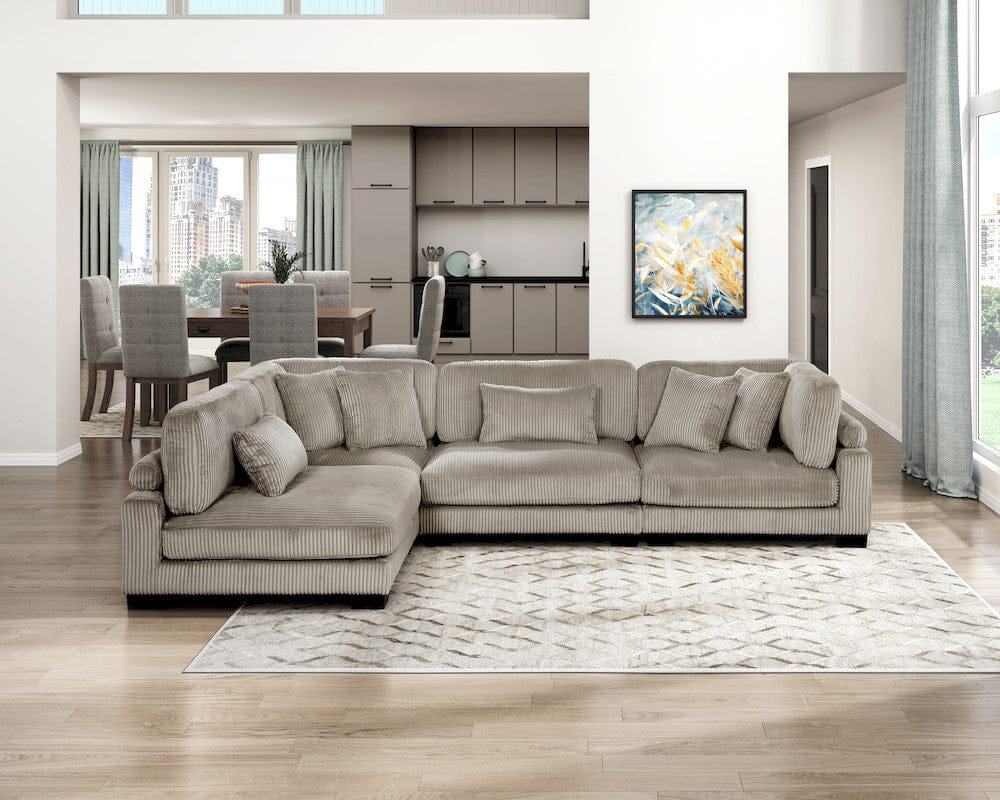 Homelegance  - Traverse 4-Piece Modular Sectional in Taupe - 8555GBx4SC  view 8