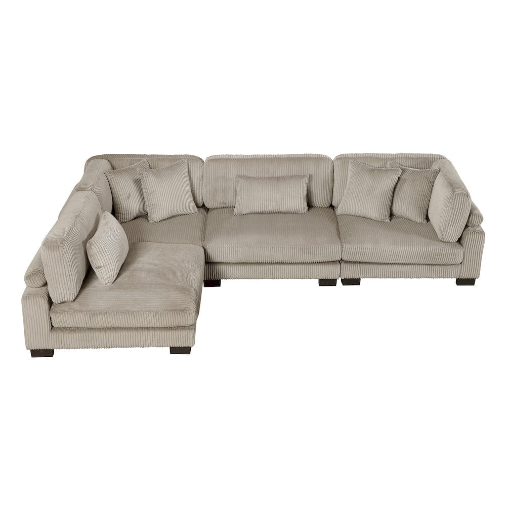 Homelegance  - Traverse 4-Piece Modular Sectional in Taupe - 8555GBx4SC  view 10