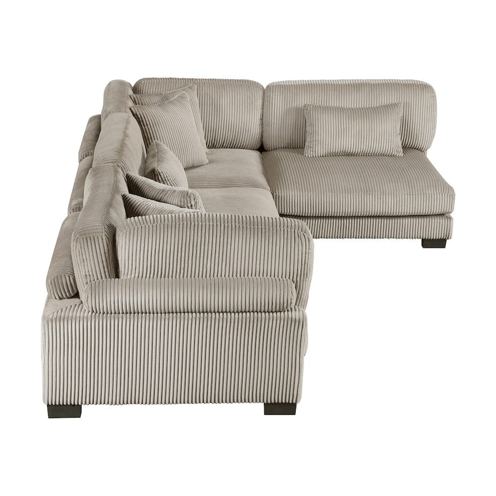 Homelegance  - Traverse 4-Piece Modular Sectional in Taupe - 8555GBx4SC  view 11