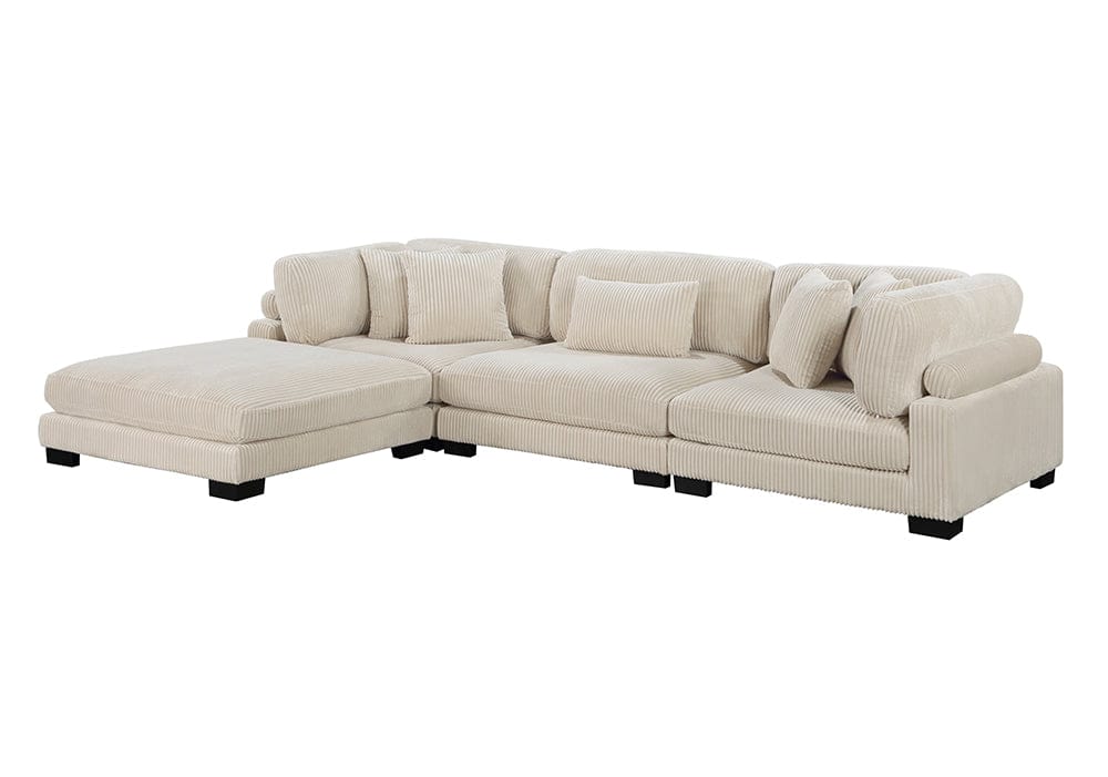 Homelegance  - Traverse 4-Piece Modular Sectional W/ Ottoman in Beige - 8555BEx4OT  view 1