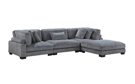 Homelegance  - Traverse 4-Piece Modular Sectional W/ Ottoman in Gray - 8555GYx4OT  view 1