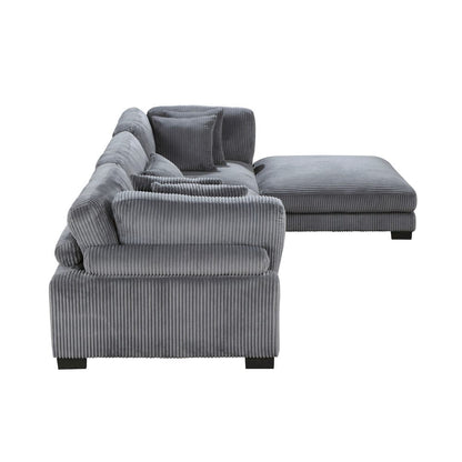 Homelegance  - Traverse 4-Piece Modular Sectional W/ Ottoman in Gray - 8555GYx4OT  view 12