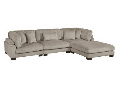Homelegance  - Traverse 4-Piece Modular Sectional W/ Ottoman in Taupe - 8555GBx4OT  view 1
