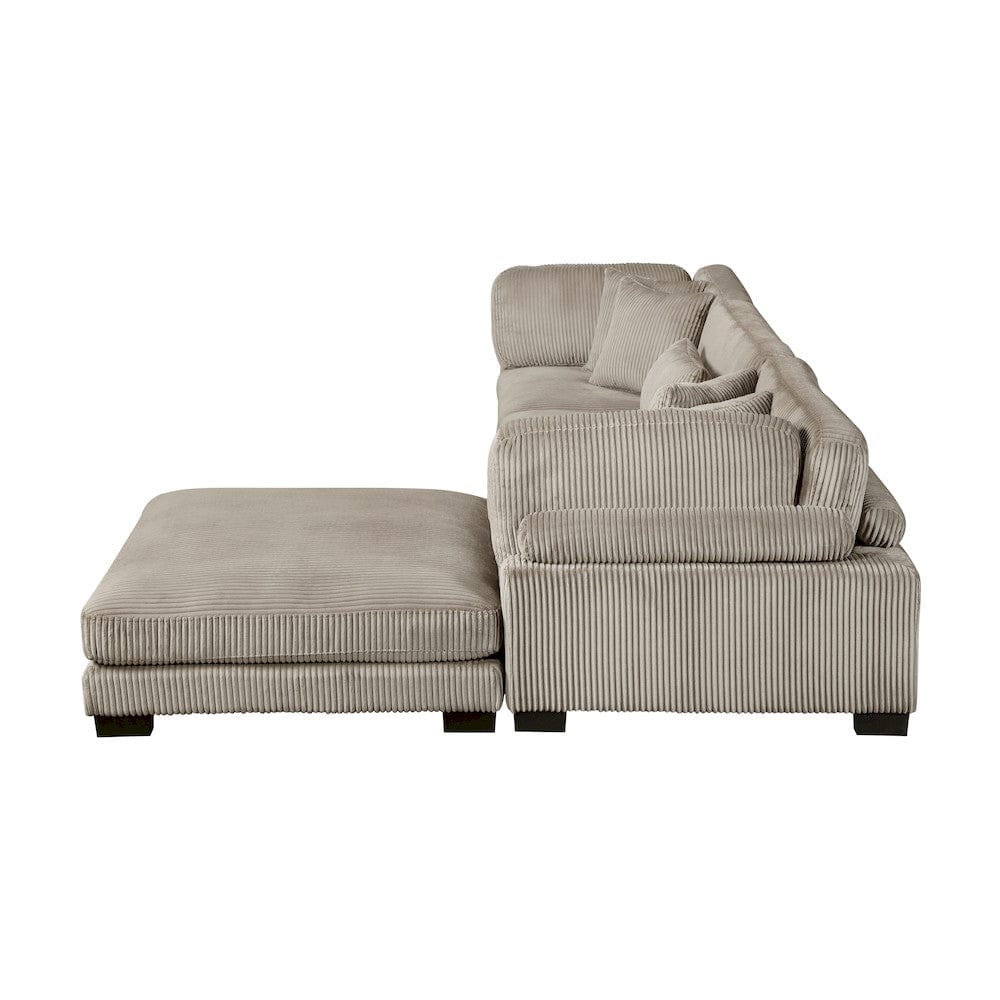 Homelegance  - Traverse 4-Piece Modular Sectional W/ Ottoman in Taupe - 8555GBx4OT  view 10