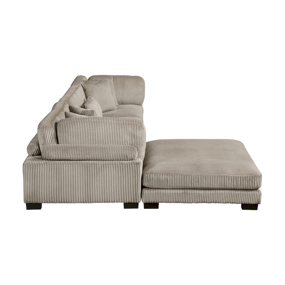 Homelegance  - Traverse 4-Piece Modular Sectional W/ Ottoman in Taupe - 8555GBx4OT  view 11