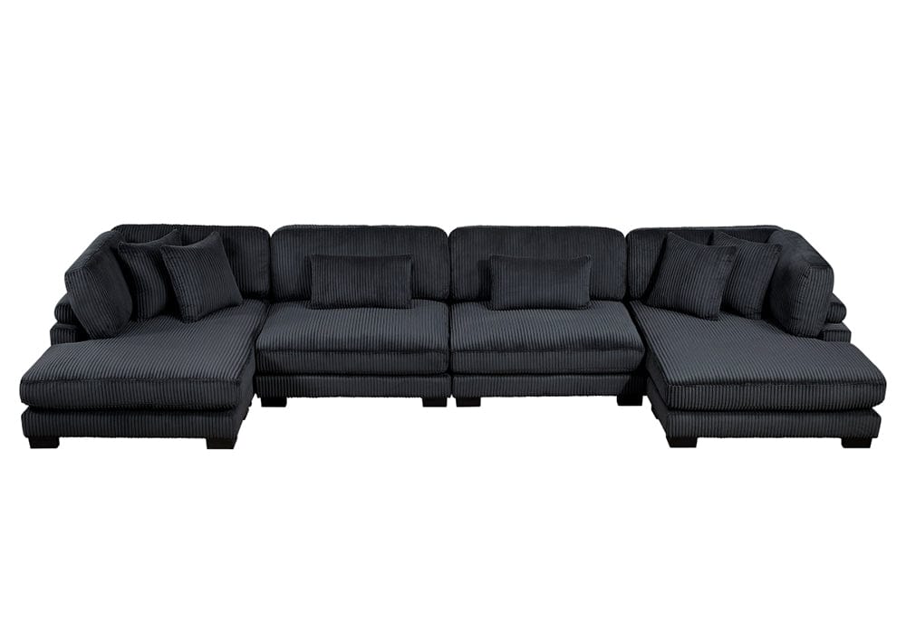 Homelegance  - Traverse 4-Piece Modular Sectional W/ Reversible Chaise - 8555BKx2AC2VC  view 1