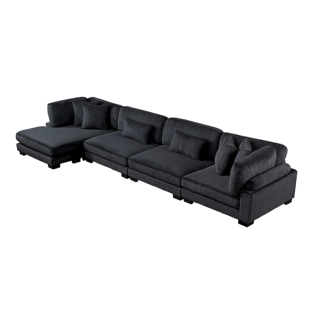 Homelegance  - Traverse 4-Piece Modular Sectional W/ Reversible Chaise - 8555BKxCR2ACVC  view 1