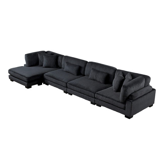 Homelegance  - Traverse 4-Piece Modular Sectional W/ Reversible Chaise - 8555BKxCR2ACVC  view 1