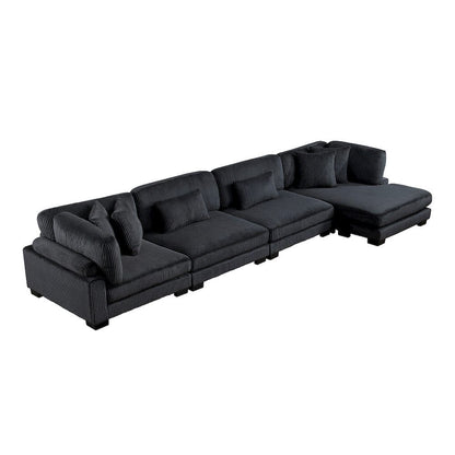 Homelegance  - Traverse 4-Piece Modular Sectional W/ Reversible Chaise - 8555BKxCR2ACVC  view 11