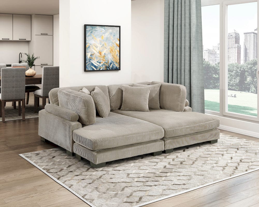 Homelegance  - Traverse 4-Piece Modular Sectional W/ Reversible Chaise - 8555GBx2AC2VC  view 8