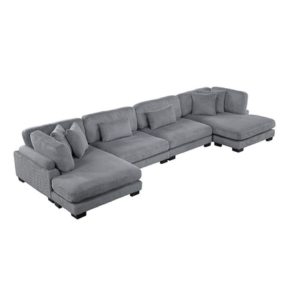 Homelegance  - Traverse 4-Piece Modular Sectional W/ Reversible Chaise - 8555GYx2AC2VC  view 1