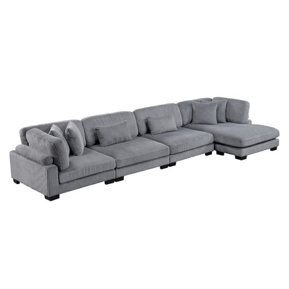 Homelegance  - Traverse 4-Piece Modular Sectional W/ Reversible Chaise - 8555GYxCR2ACVC  view 1