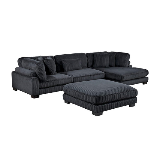 Homelegance  - Traverse 4-Piece Modular Sectional W/ Reversible Chaise and Ottoman - 8555BKxCRACVCOT  view 1