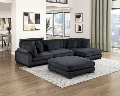 Homelegance  - Traverse 4-Piece Modular Sectional W/ Reversible Chaise and Ottoman - 8555BKxCRACVCOT  view 9