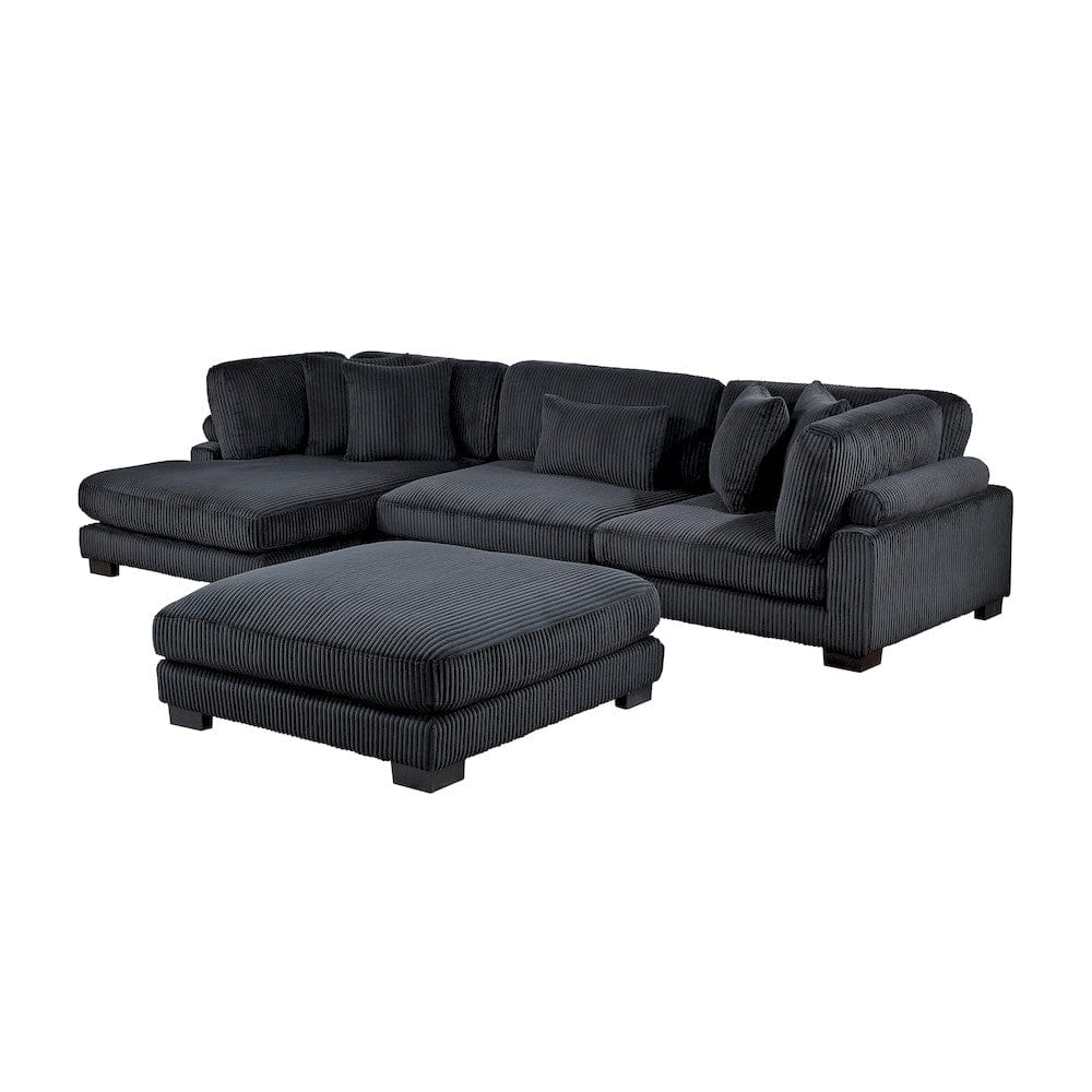 Homelegance  - Traverse 4-Piece Modular Sectional W/ Reversible Chaise and Ottoman - 8555BKxCRACVCOT  view 11