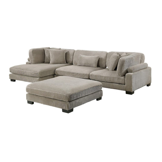 Homelegance  - Traverse 4-Piece Modular Sectional W/ Reversible Chaise and Ottoman - 8555GBxCRACVCOT  view 1