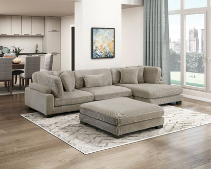 Homelegance  - Traverse 4-Piece Modular Sectional W/ Reversible Chaise and Ottoman - 8555GBxCRACVCOT  view 6