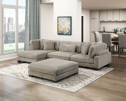Homelegance  - Traverse 4-Piece Modular Sectional W/ Reversible Chaise and Ottoman - 8555GBxCRACVCOT  view 7