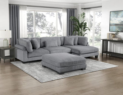 Homelegance  - Traverse 4-Piece Modular Sectional W/ Reversible Chaise and Ottoman - 8555GYxCRACVCOT  view 7