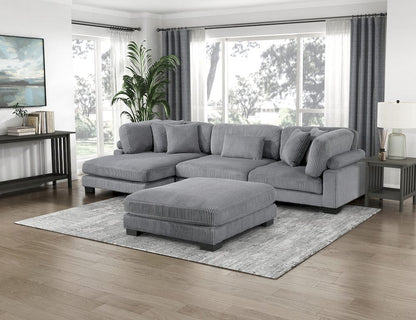 Homelegance  - Traverse 4-Piece Modular Sectional W/ Reversible Chaise and Ottoman - 8555GYxCRACVCOT  view 8