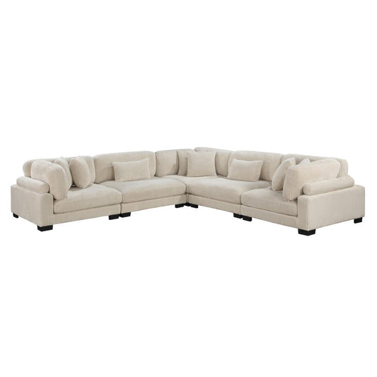 Homelegance  - Traverse 5-Piece Modular Sectional in Beige - 8555BEx2AC3CR  view 1