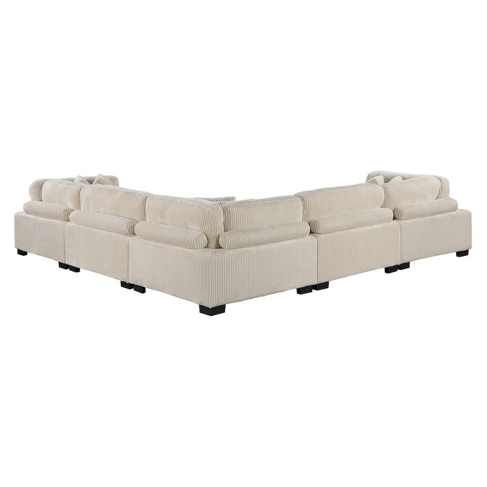 Homelegance  - Traverse 5-Piece Modular Sectional in Beige - 8555BEx2AC3CR  view 5