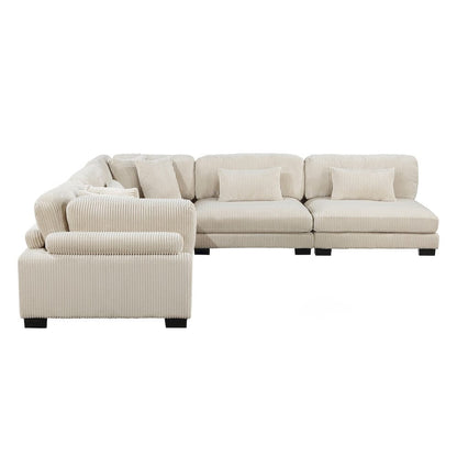 Homelegance  - Traverse 5-Piece Modular Sectional in Beige - 8555BEx5SC  view 1